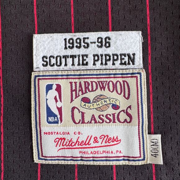 Authentic Mitchell & Ness Scottie Pippen NBA Chicago Bulls 95-96 Jersey 40 M - Picture 5 of 14